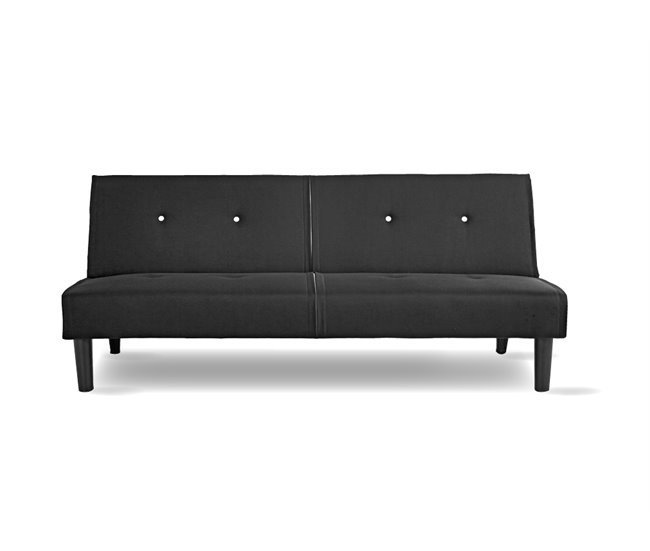 Conforama Sofá convertible en cama RIO color negro
