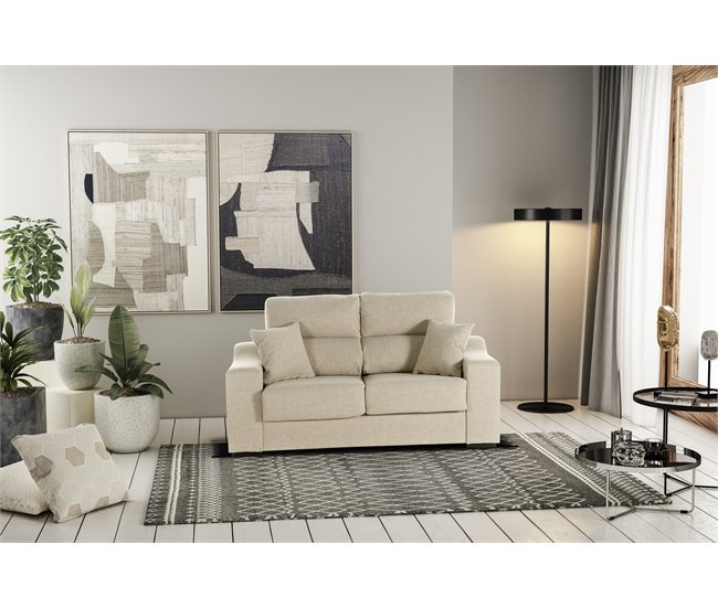 Conforama Sofa De 2 Plazas Beige LUCIA 5
