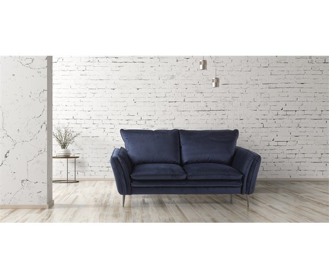 Conforama Sofá De 2 Plazas MALERMO Color Azul
