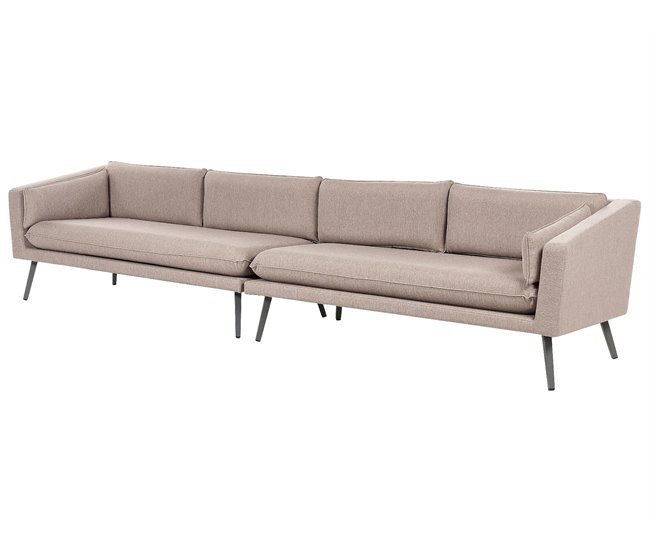 Conforama Sofá de jardín 4 plazas beige LORETELLO