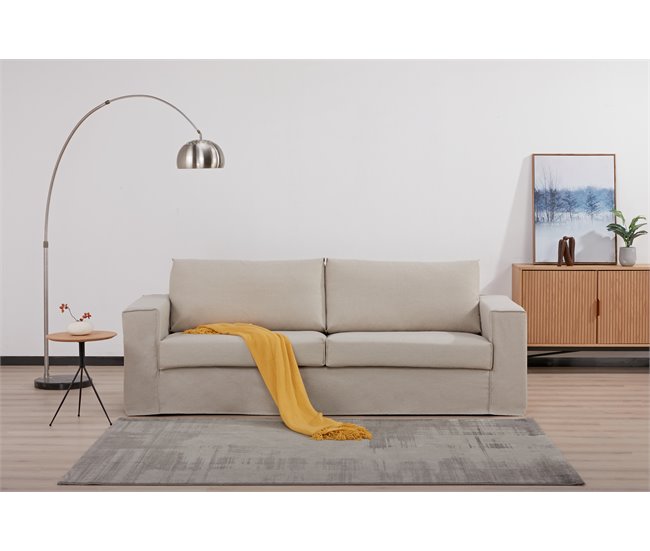 Conforama Sofá Fijo JUNO 3 Plazas Color Beige