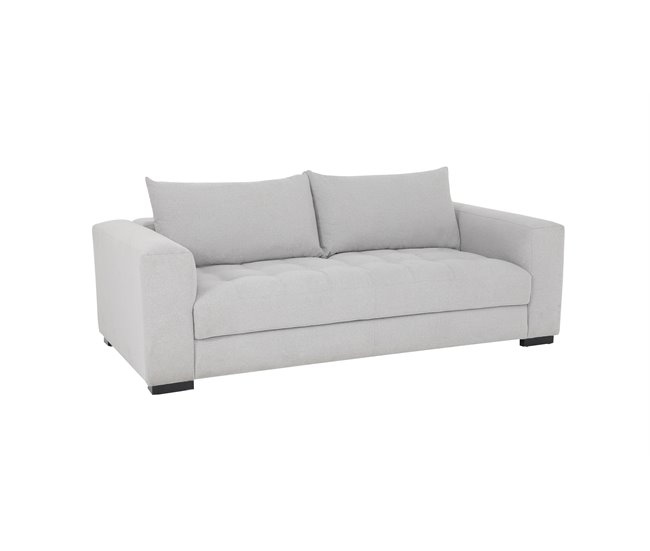Conforama Sofá LAKE 3 Plazas Fijo Gris Claro