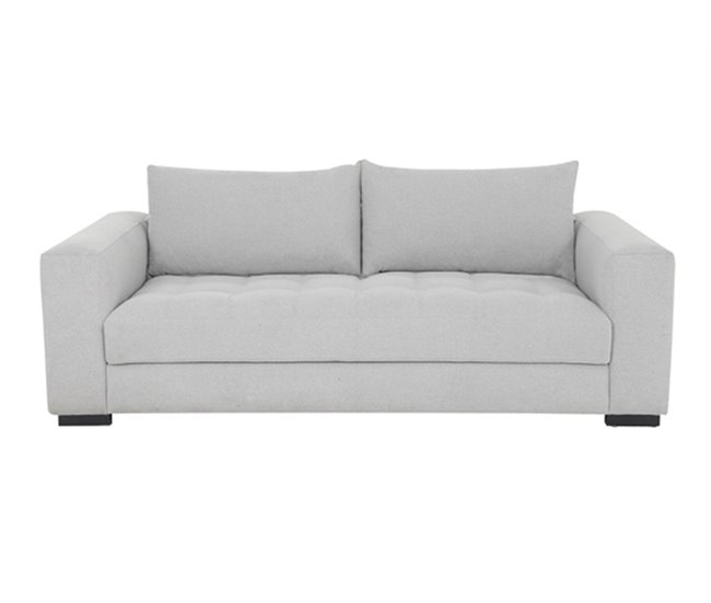 Conforama Sofá LAKE 3 plazas fijo gris claro