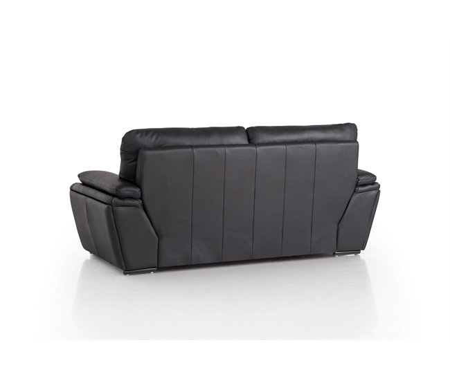 Conforama Sofá Piel 2 Plazas BRANDY Color Negro
