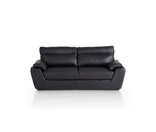 Conforama Sofá Piel 2 Plazas BRANDY Color Negro