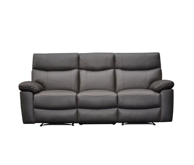 Conforama Sofá relax de piel 3 plazas SHARONA