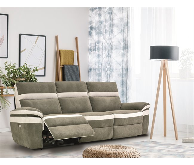 Conforama Sofá Relax Eléctrico XXL 3 Plazas LOVE
