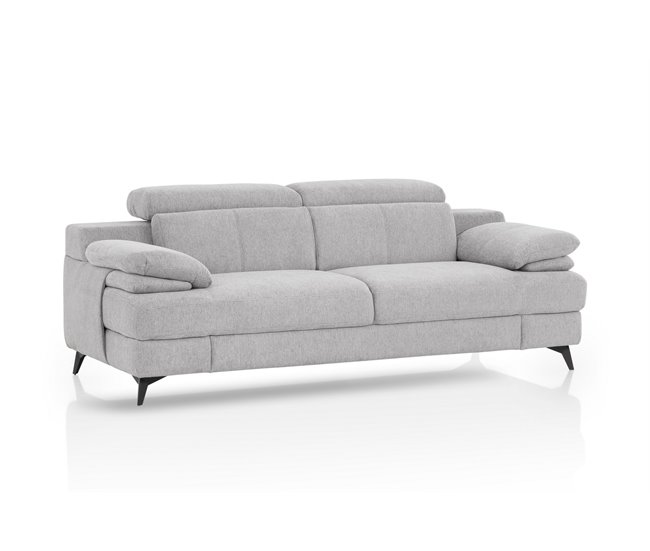 Conforama Sofá TITUS 2 Plazas Color Gris Claro