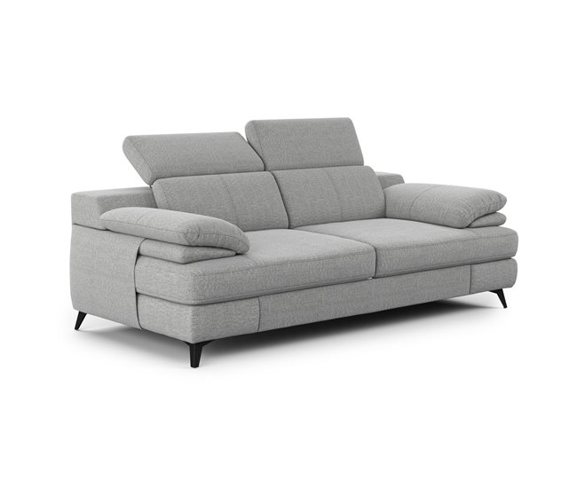 Conforama Sofá TITUS 2 Plazas Color Gris Claro
