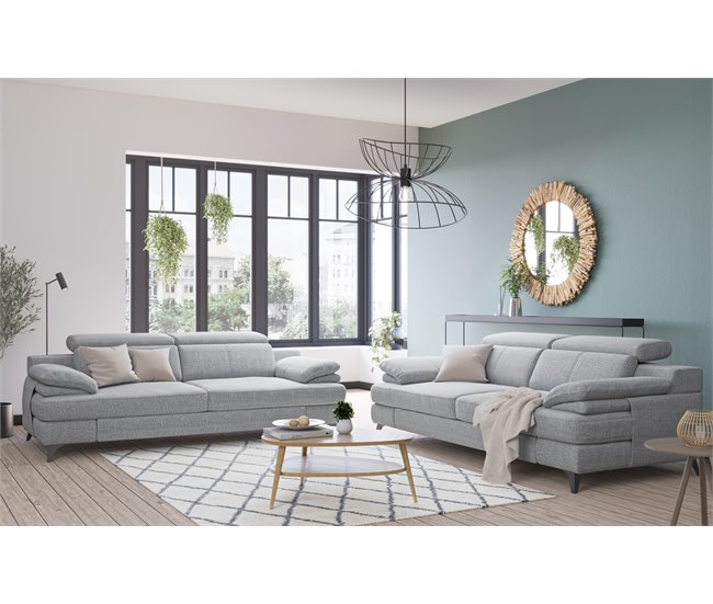 Conforama Sofá TITUS 3 Plazas Color Gris