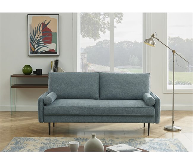 Conforama Sofá ZEKE De 2 Plazas Color Azul
