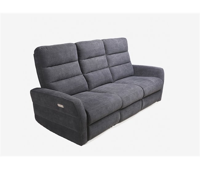 Conforama Sofá ZEUS 3 Plazas Relax Eléctrico Gris
