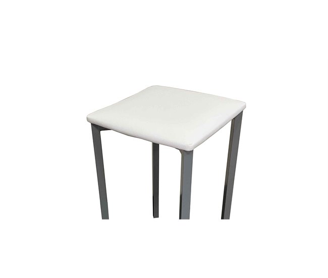 Conforama Taburete Bajo CONFO BASIC Blanco