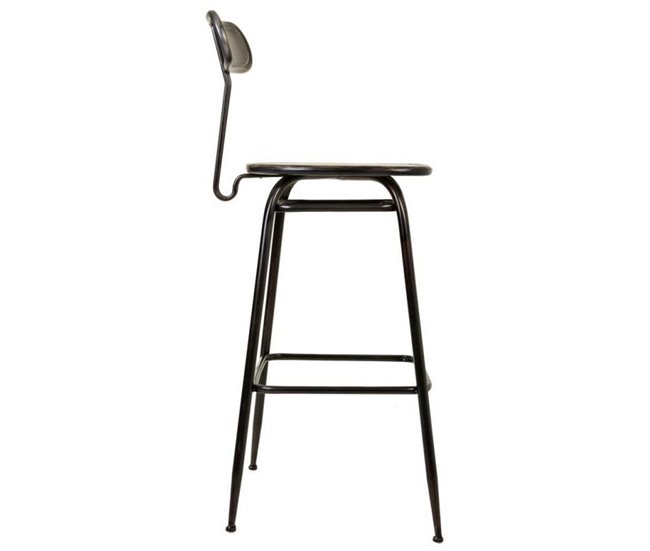 Conforama Taburete De Metal Negro 45x36x106 Cm