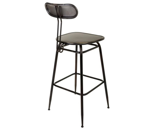 Conforama Taburete De Metal Negro 45x36x106 Cm