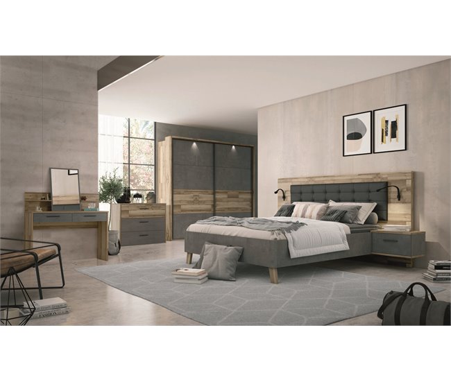 Conforama Tocador 2 Cajones Con Espejo RICCIANO