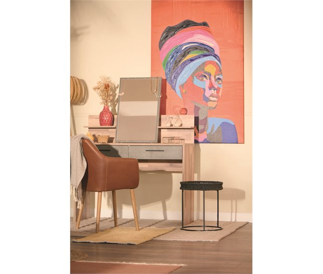 Conforama Tocador 2 Cajones Con Espejo RICCIANO