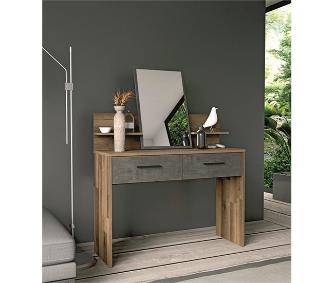 Conforama Tocador 2 Cajones Con Espejo RICCIANO