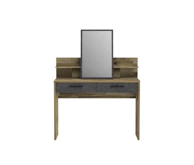 Conforama Tocador 2 cajones con espejo RICCIANO