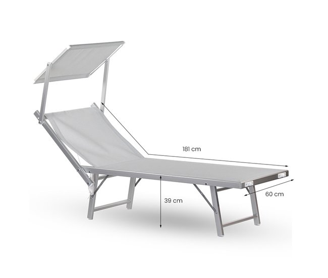 Conforama Tumbona De Aluminio Blanco Hielo Bagnino