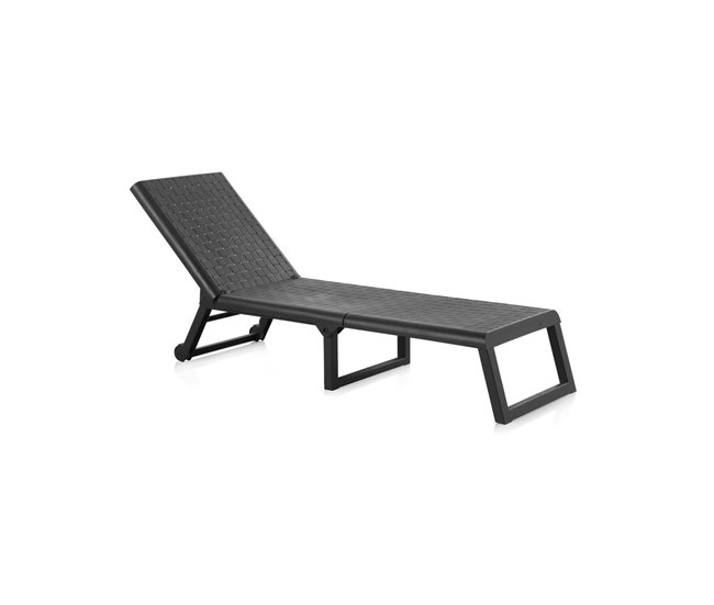 Conforama Tumbona de jardín color antracita DREAM