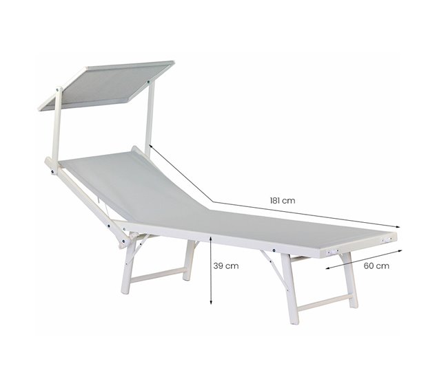 Conforama Tumbona De Mar Blanco Hielo Bagnino