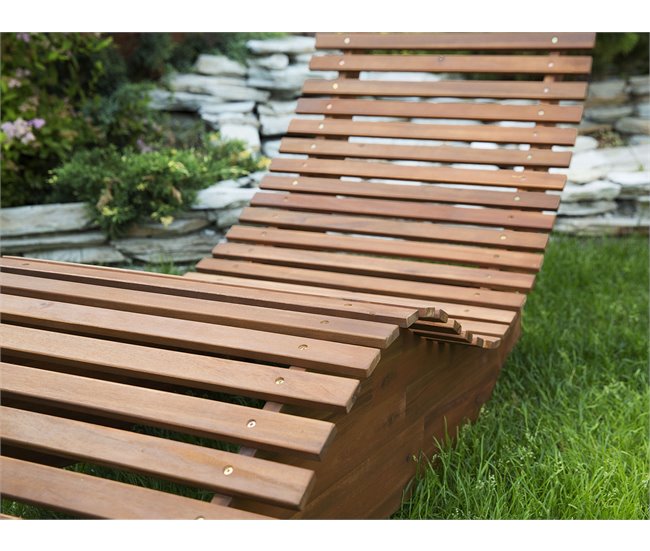 Conforama Tumbona Madera Madera Clara BRESCIA