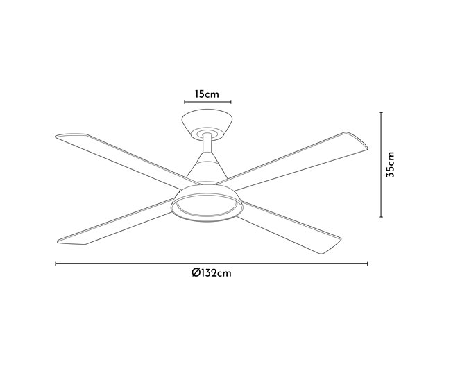 Conforama Ventilador De Techo VIGO Marca Saba
