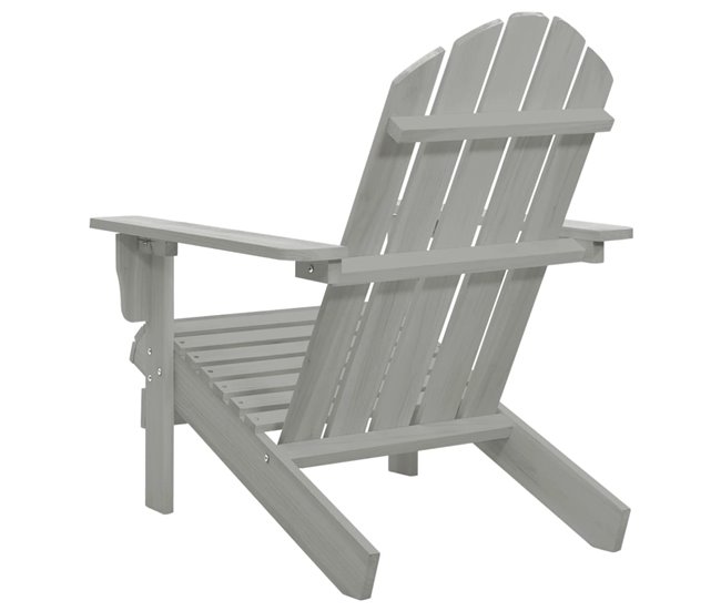 Conforama VidaXL Silla De Jardín De Madera Gris