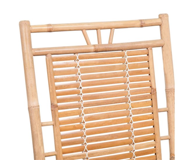 Conforama VidaXL Silla Mecedora Con Cojín Bambú