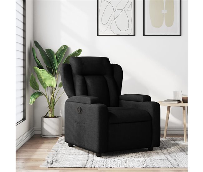 Conforama VidaXL Sillón Reclinable De Tela Negro