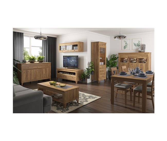 Conforama Vitrina 1 Puerta Raya Madera