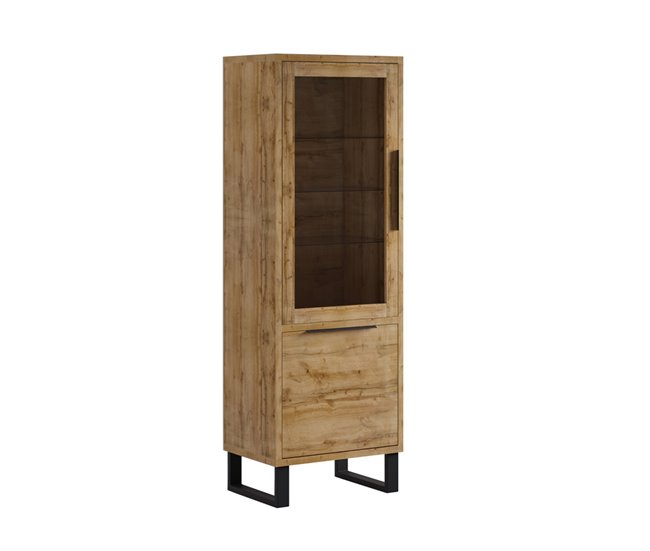 Conforama Vitrina 2 puertas Eden Madera y Metal