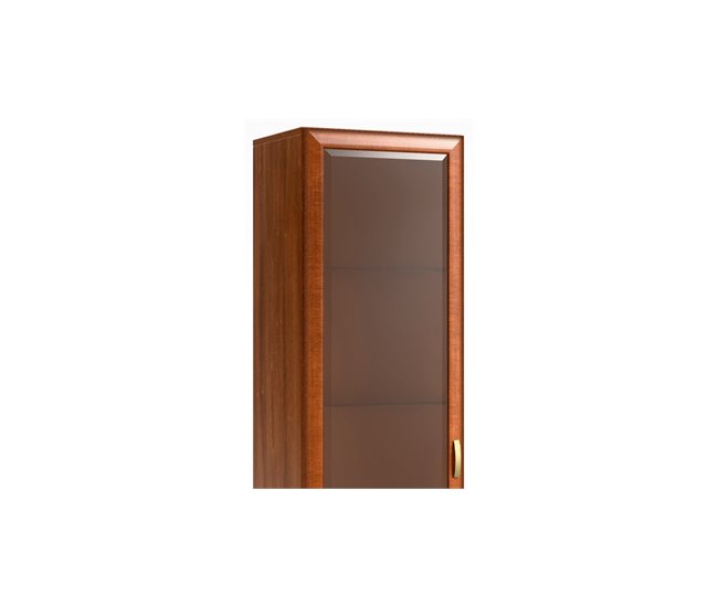 Conforama Vitrina Alta 1 Puerta Cristal LEON Nogal