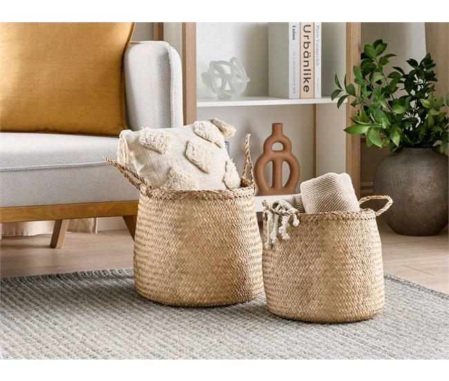 Conforama Conjunto De 2 Cestas De Hierba Marina Clara HALONG