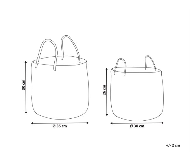 Conforama Conjunto De 2 Cestas De Hierba Marina Clara HALONG