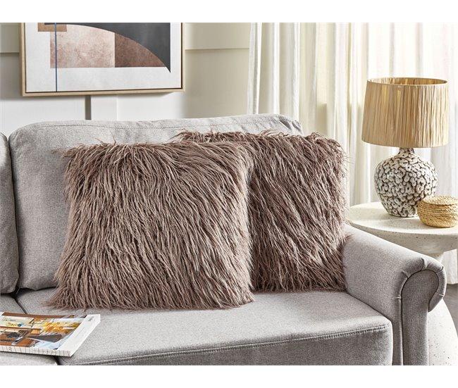 Conforama Conjunto De 2 Cojines Beige 45 X 45 Cm COROKIA