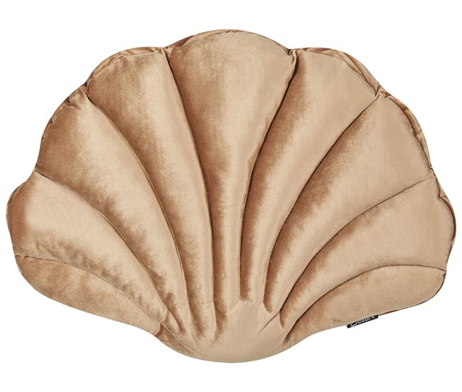 Conforama Conjunto De 2 Cojines Concha De Terciopelo Beige 47 X 35 Cm CONSOLIDA