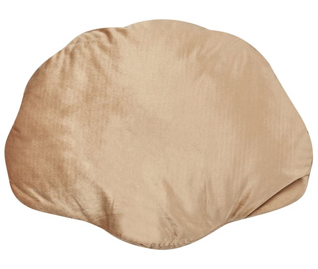 Conforama Conjunto De 2 Cojines Concha De Terciopelo Beige 47 X 35 Cm CONSOLIDA