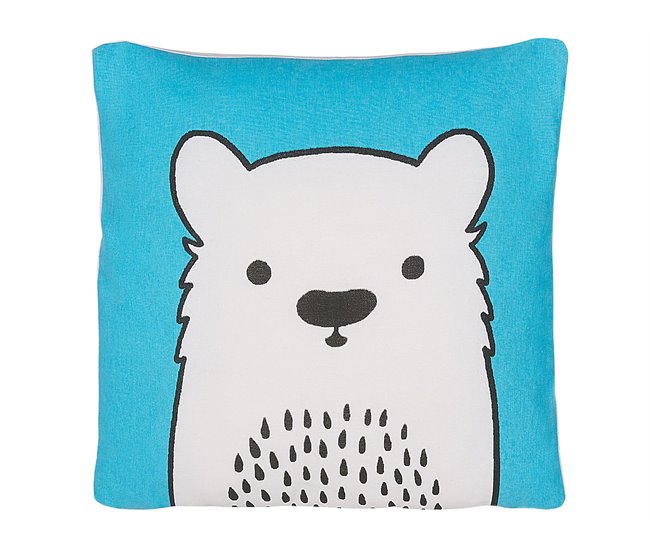 Conforama Conjunto De 2 Cojines De Algodón Azul/blanco/negro 45 X 45 Cm WARANASI
