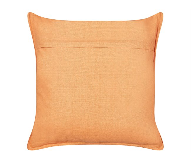 Conforama Conjunto De 2 Cojines De Algodón Naranja Motivo Geométrico 45 X 45 Cm HOYA