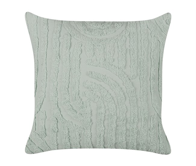 Conforama Conjunto De 2 Cojines De Algodón Verde 45 X 45 Cm TELLIMA