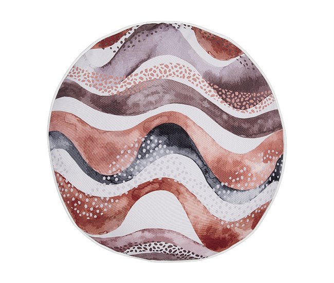 Conforama Conjunto De 2 Cojines De Jardín Estampado Abstracto ⌀ 40 Cm Marrón SEBORGA