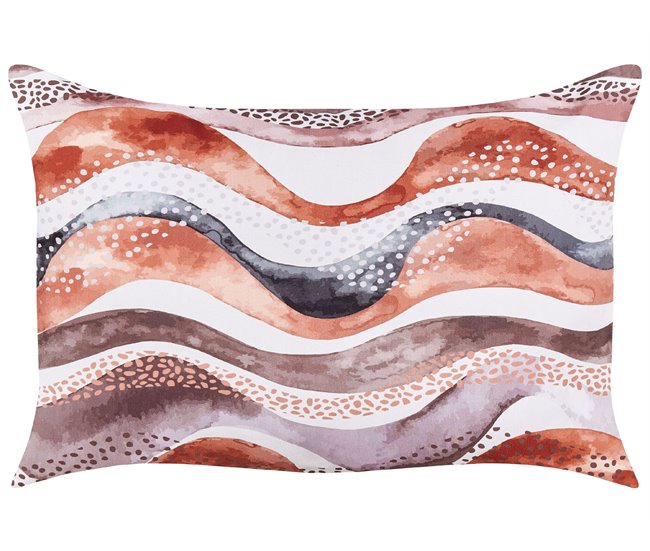 Conforama Conjunto De 2 Cojines De Jardín Estampado Abstracto 40 X 60 Cm Marrón SEBORGA