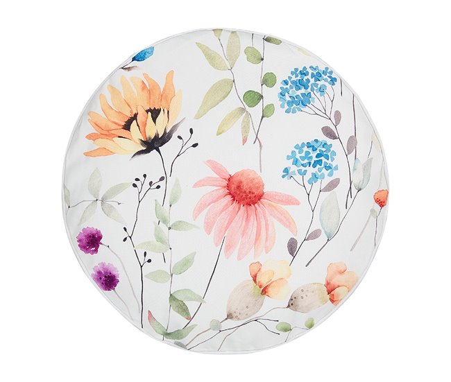 Conforama Conjunto De 2 Cojines De Jardín Estampado Floral ⌀ 40 Cm Multicolor MONESI