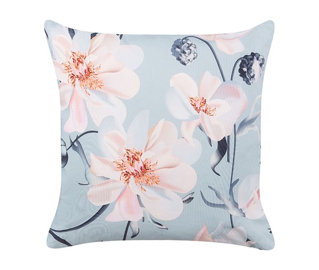 Conforama Conjunto De 2 Cojines De Jardín Estampado Floral 45 X 45 Cm Azul APRICALE
