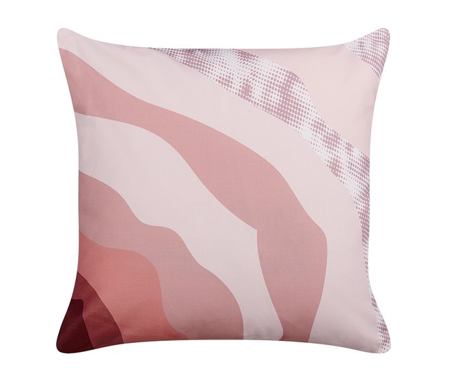Conforama Conjunto De 2 Cojines De Jardín Motivo Abstracto 45 X 45 Cm Rosa CAMPEI