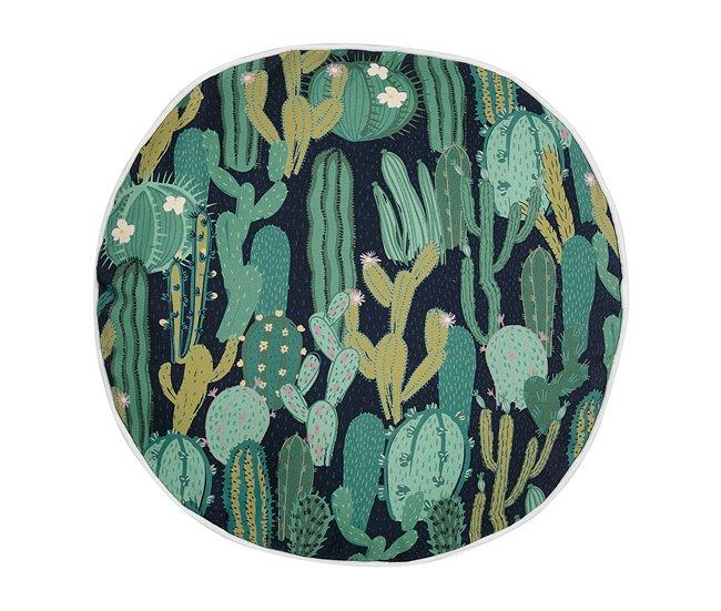 Conforama Conjunto De 2 Cojines De Jardín Motivo Cactus ⌀ 40 Cm Cm Verde BUSSANA