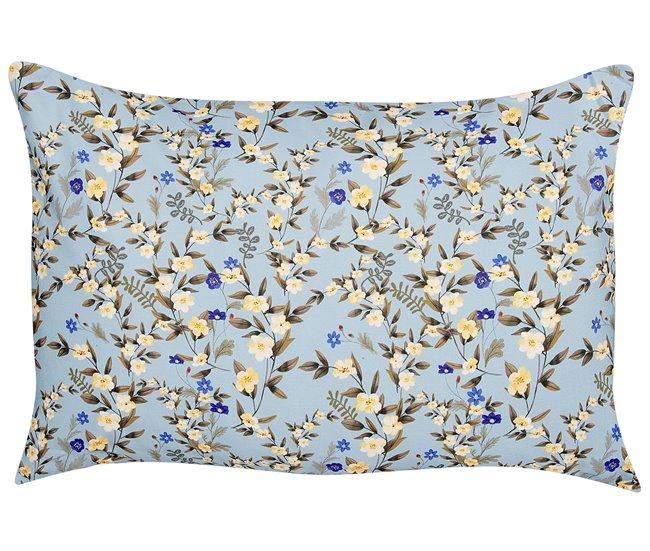 Conforama Conjunto De 2 Cojines De Jardín Motivo Floral 40 X 60 Cm Azul VALLORIA