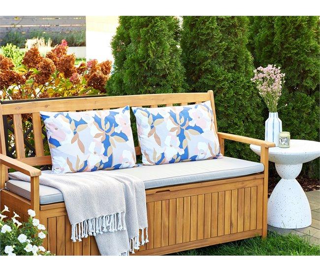 Conforama Conjunto De 2 Cojines De Jardín Motivo Floral 40 X 60 Cm Multicolor VEREZZI